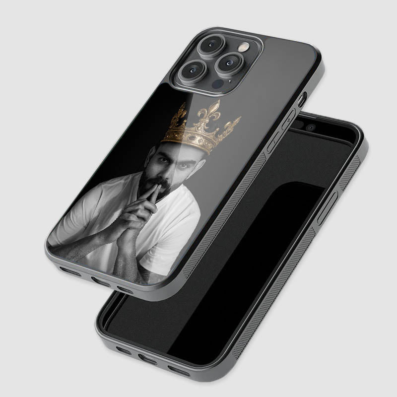 Virat kohli cricket themed premium glass phone case