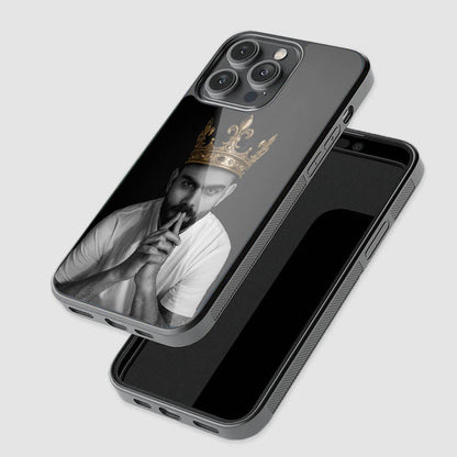 Virat kohli cricket themed premium glass phone case