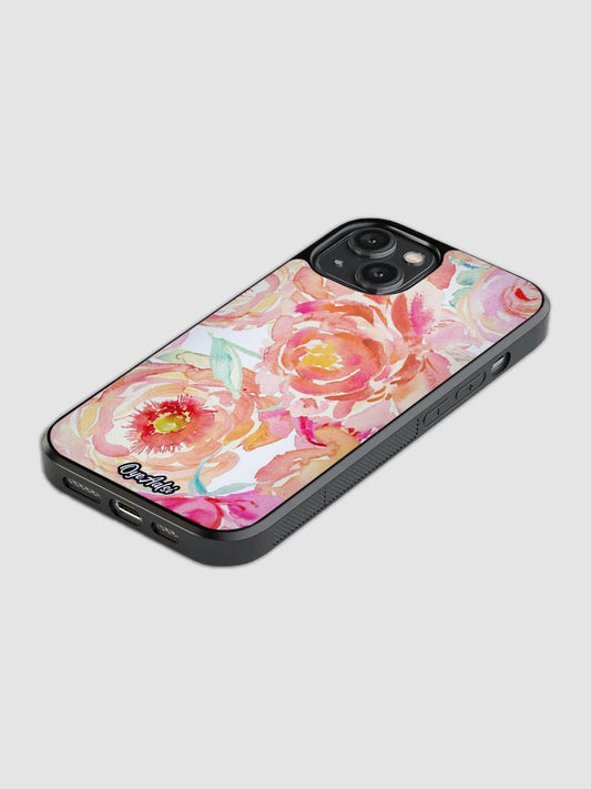 Watercolor Floral Glass Phone Case