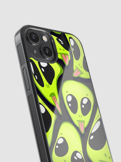 Aliens Glass Phone Case