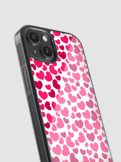 Hearts Glass Phone Case