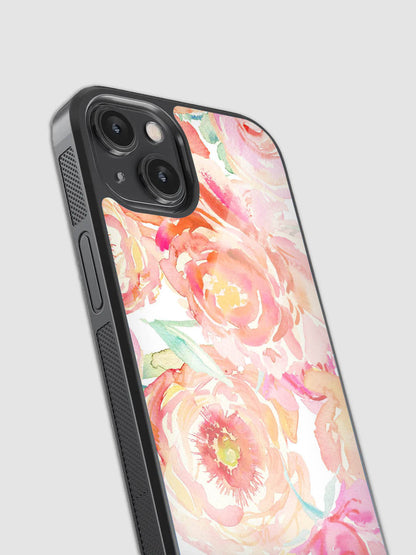 Watercolor Floral Glass Phone Case
