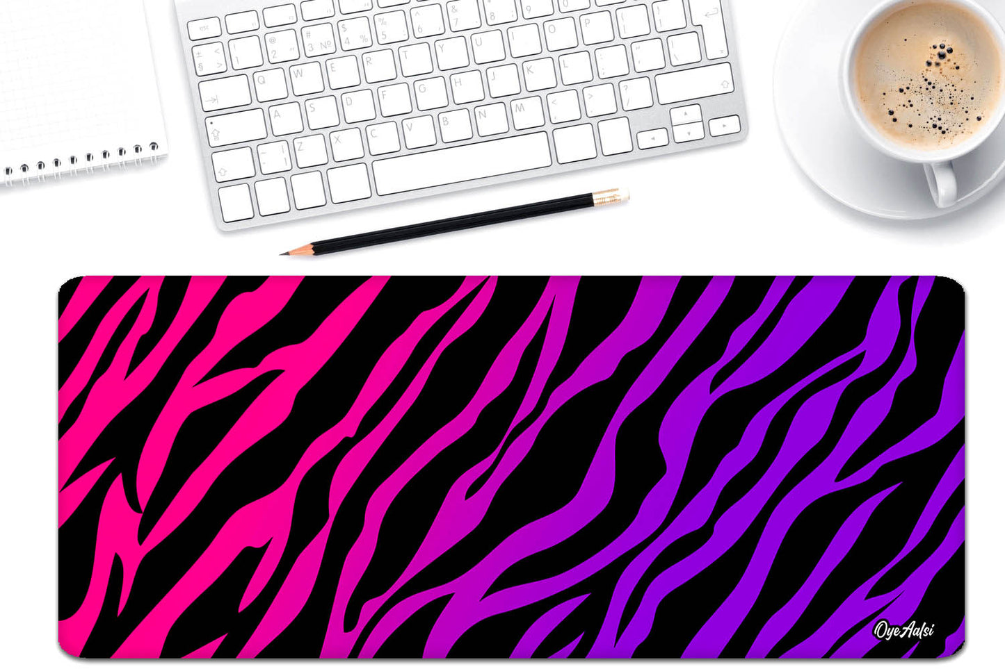 Colored Zeb Pattern Desk Mat | Mouse Pad