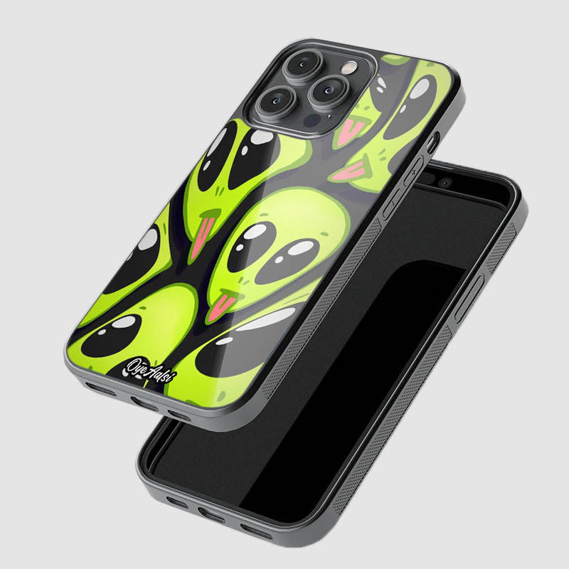 Aliens Glass Phone Case