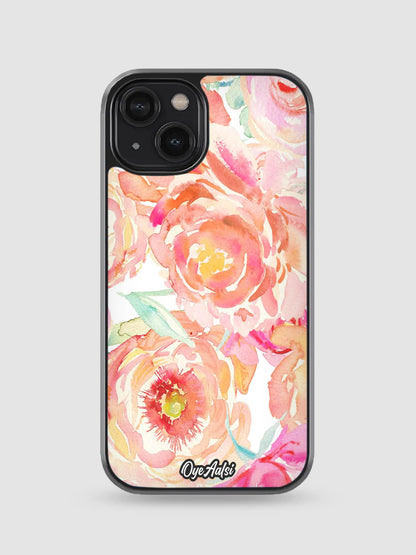 Watercolor Floral Glass Phone Case