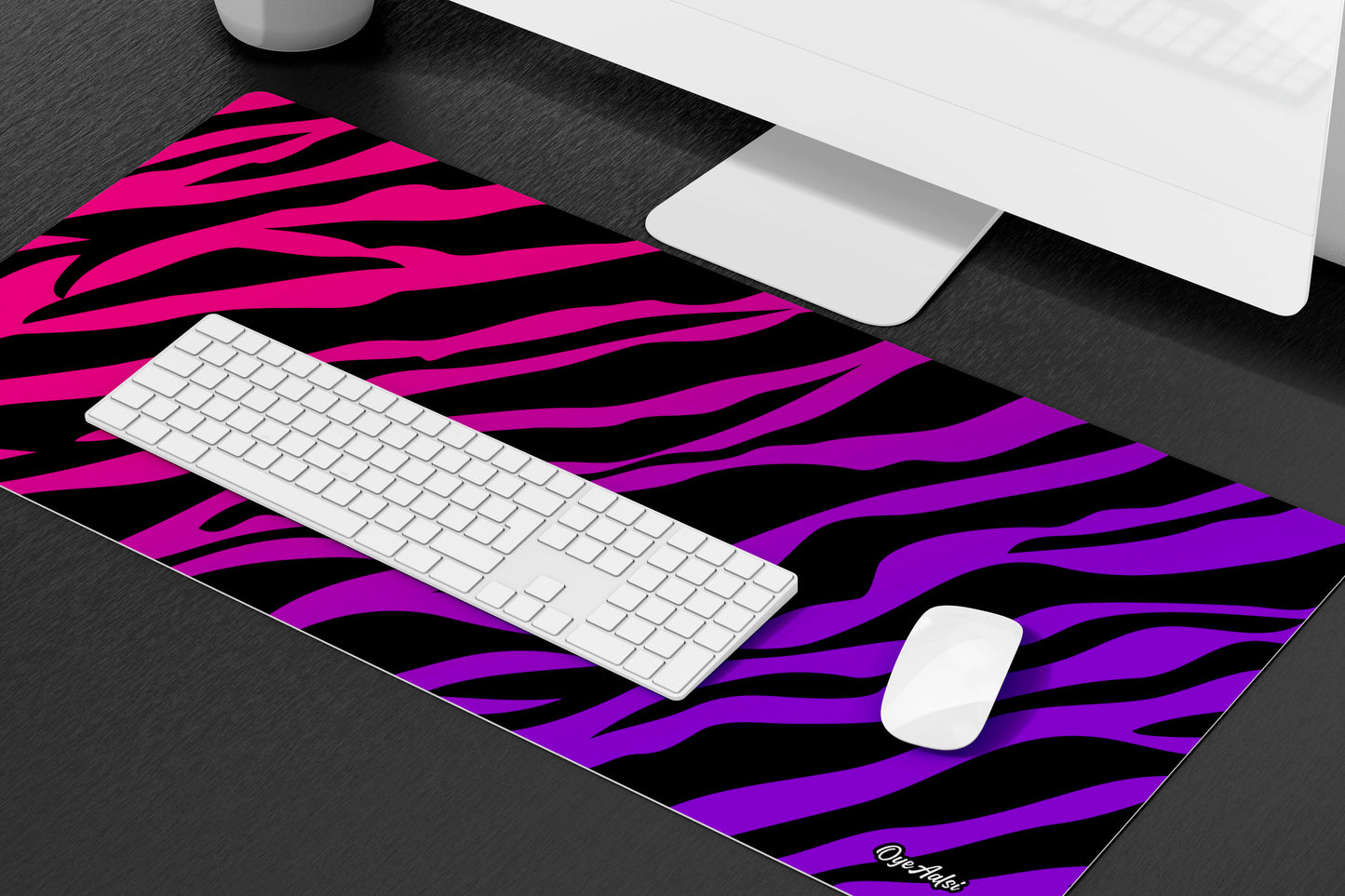 Colored Zeb Pattern Desk Mat | Mouse Pad