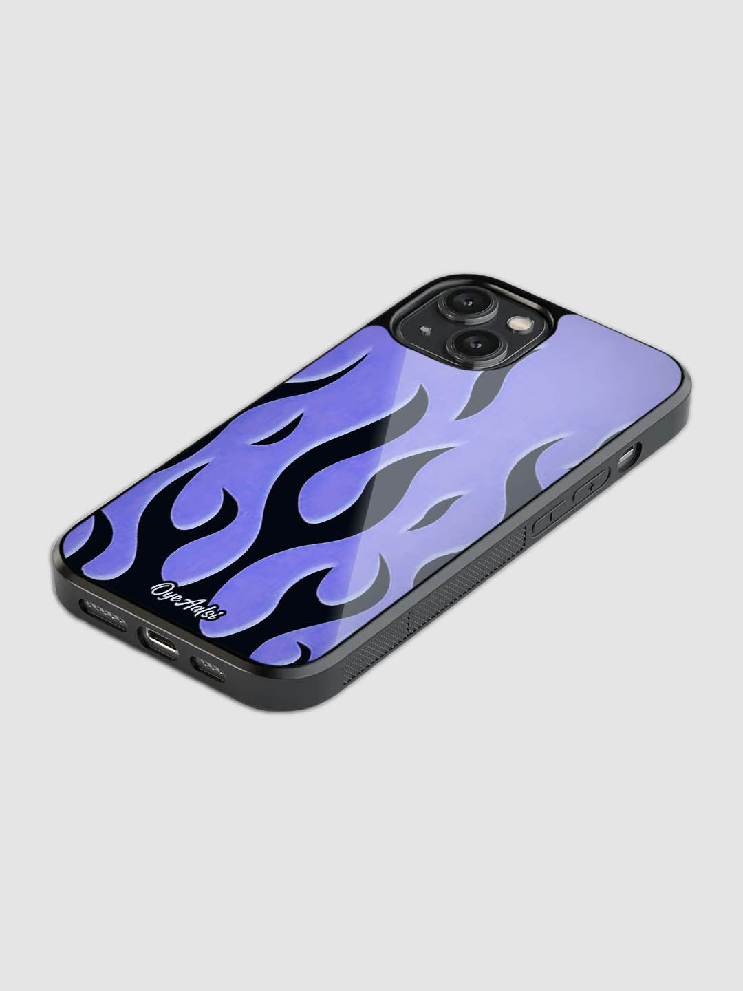 Blue Flames Glass Phone Case