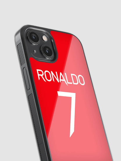 Cristiano Ronaldo Red Jersey Glass Phone Case