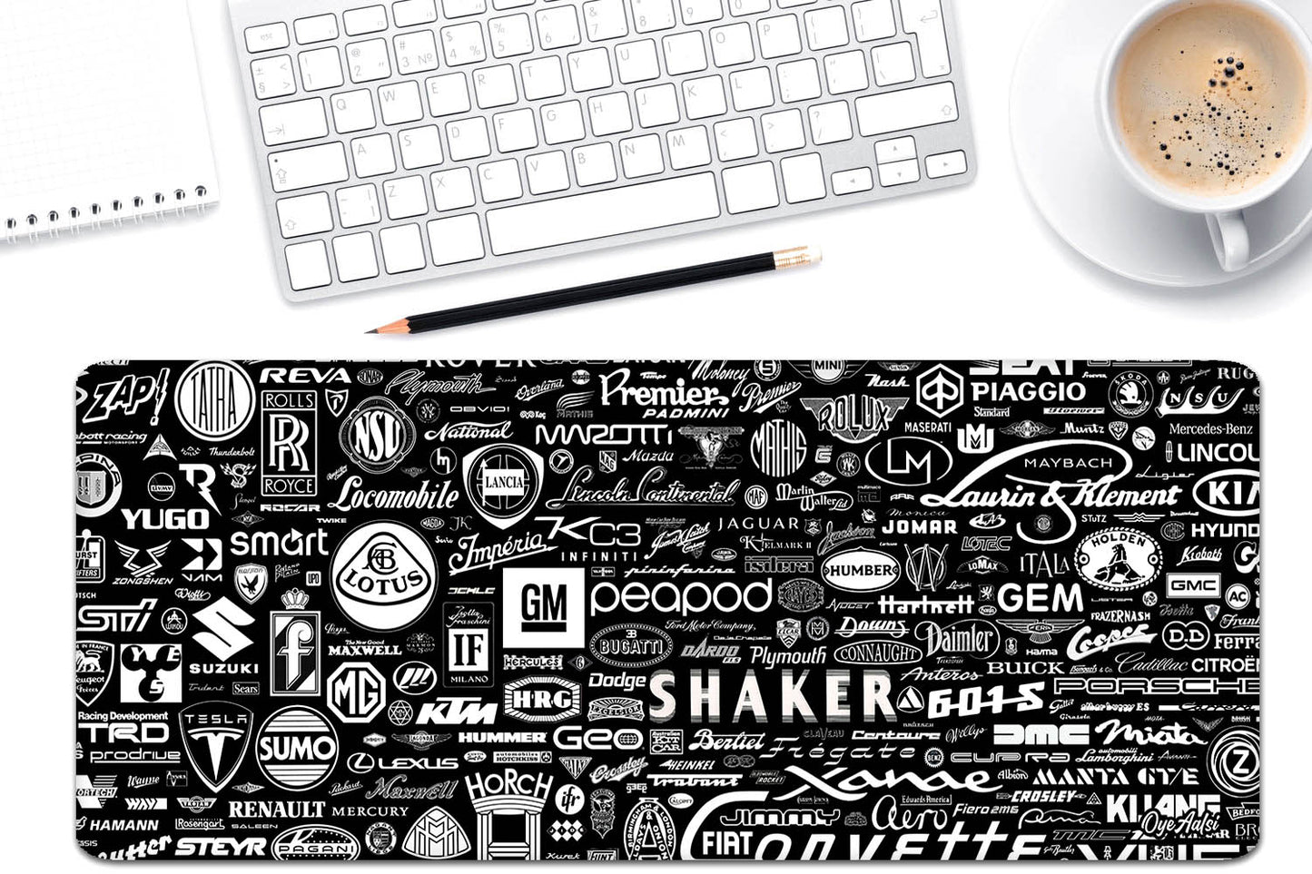 B&W Logos Desk Mat | Mouse Pad