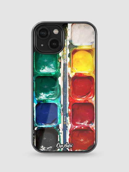Watercolor Palette Glass Phone Case