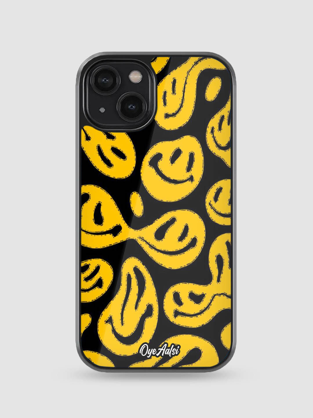 Black And Yellow Ghost Glass Phone Case