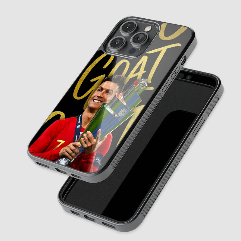 Cristiano Ronaldo GOAT Glass Phone Case