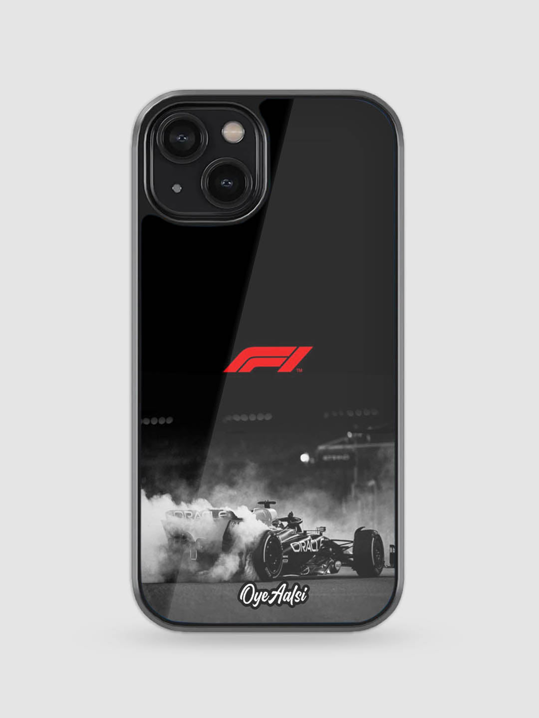 F1 racing glass phone case inspired by Formula 1 motorsport
