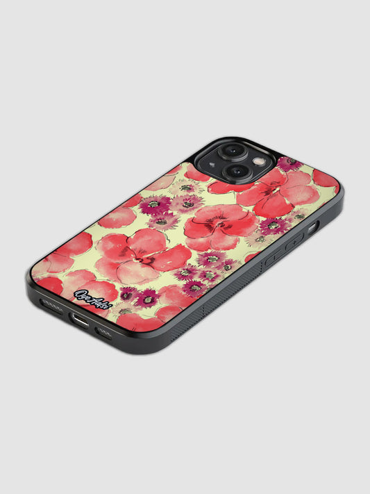 Watercolor Floral Glass Phone Case