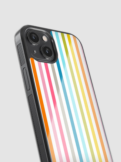 Colorful Stripes Glass Phone Case
