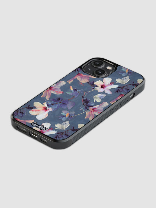 Vintage Watercolor Floral Glass Phone Case