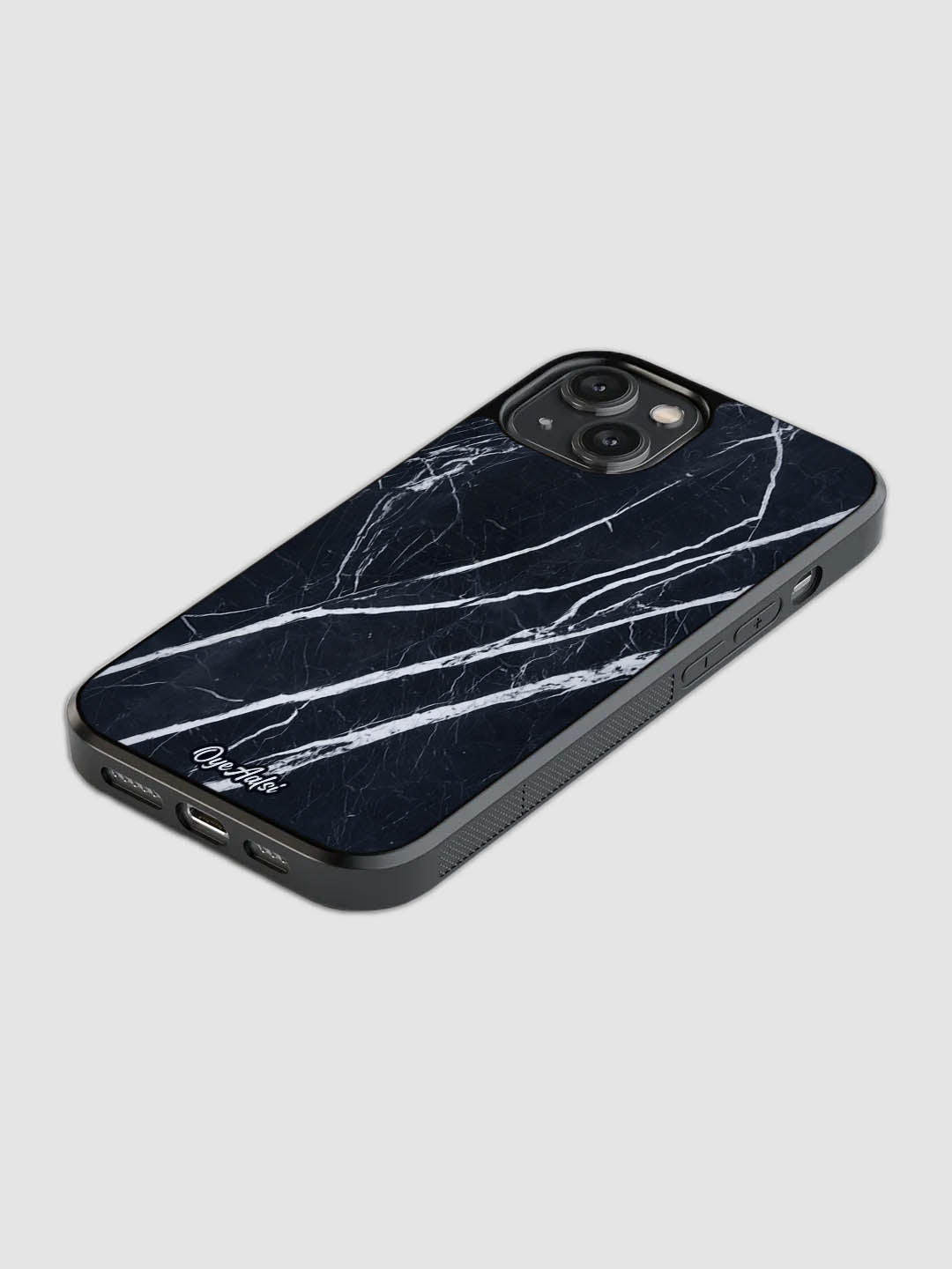 Black Secret Marble Glass Phone Case