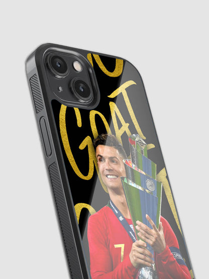 Cristiano Ronaldo GOAT Glass Phone Case