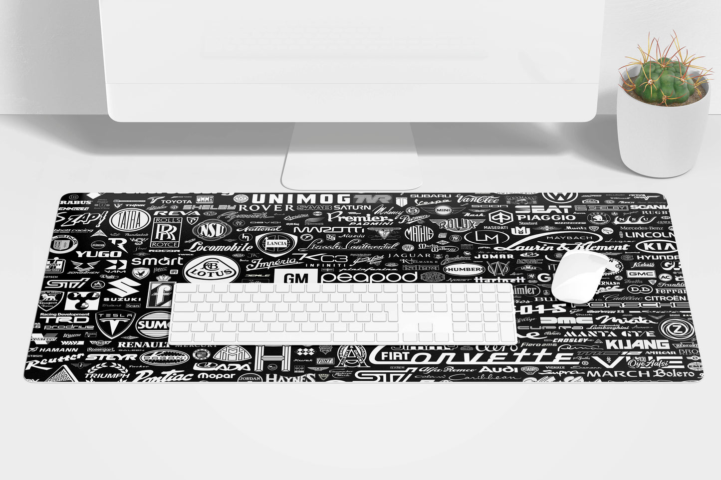 B&W Logos Desk Mat | Mouse Pad