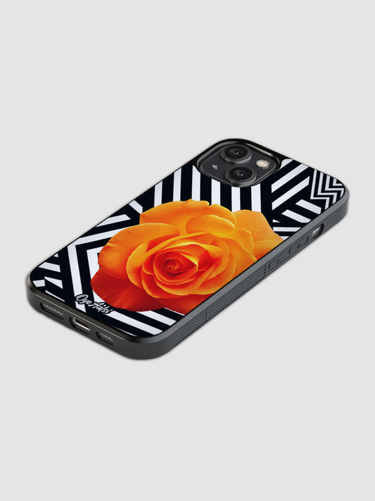 Vibrant Orange Glass Phone Case