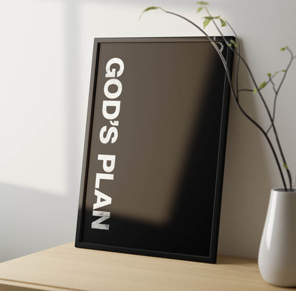 God's Plan Poster Frame