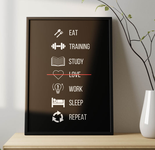 Routine Repeat Poster Frame