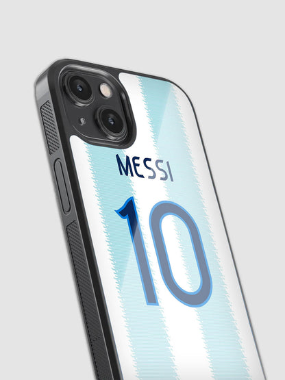 Leo Messi Jersey Glass Phone Case (ARG)