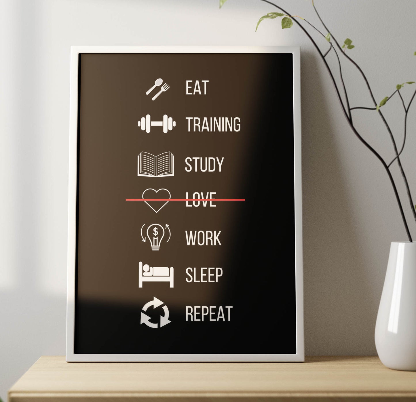 Routine Repeat Poster Frame