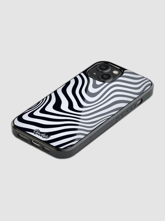 B&W Pattern Glass Phone Case