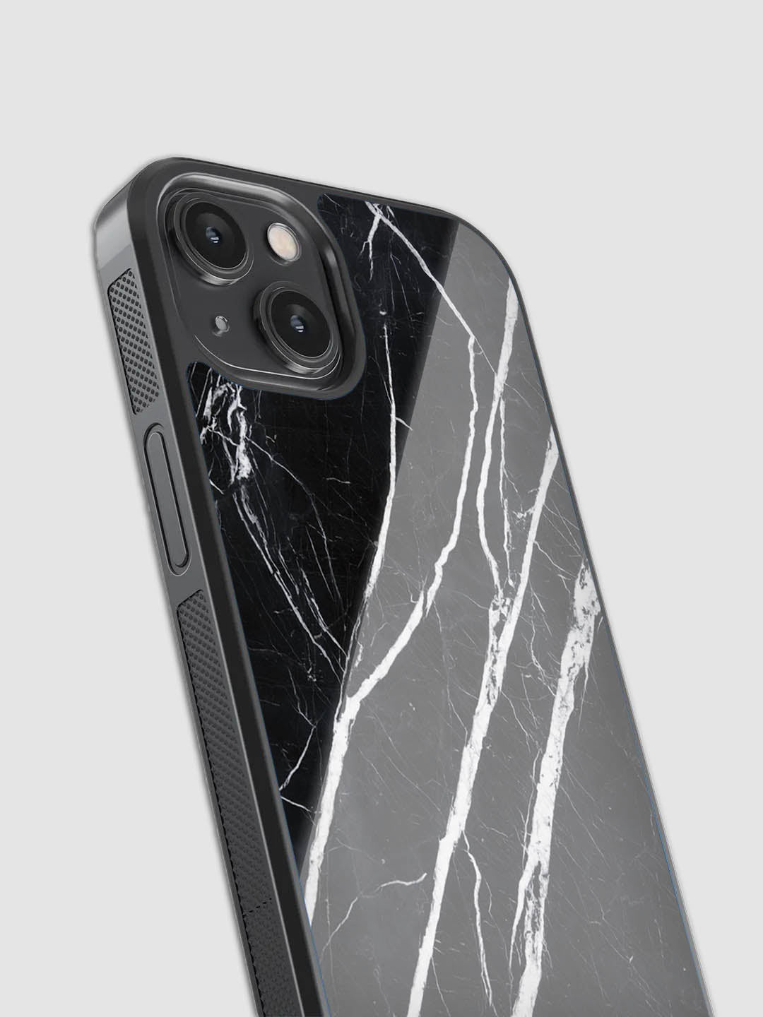 Black Secret Marble Glass Phone Case