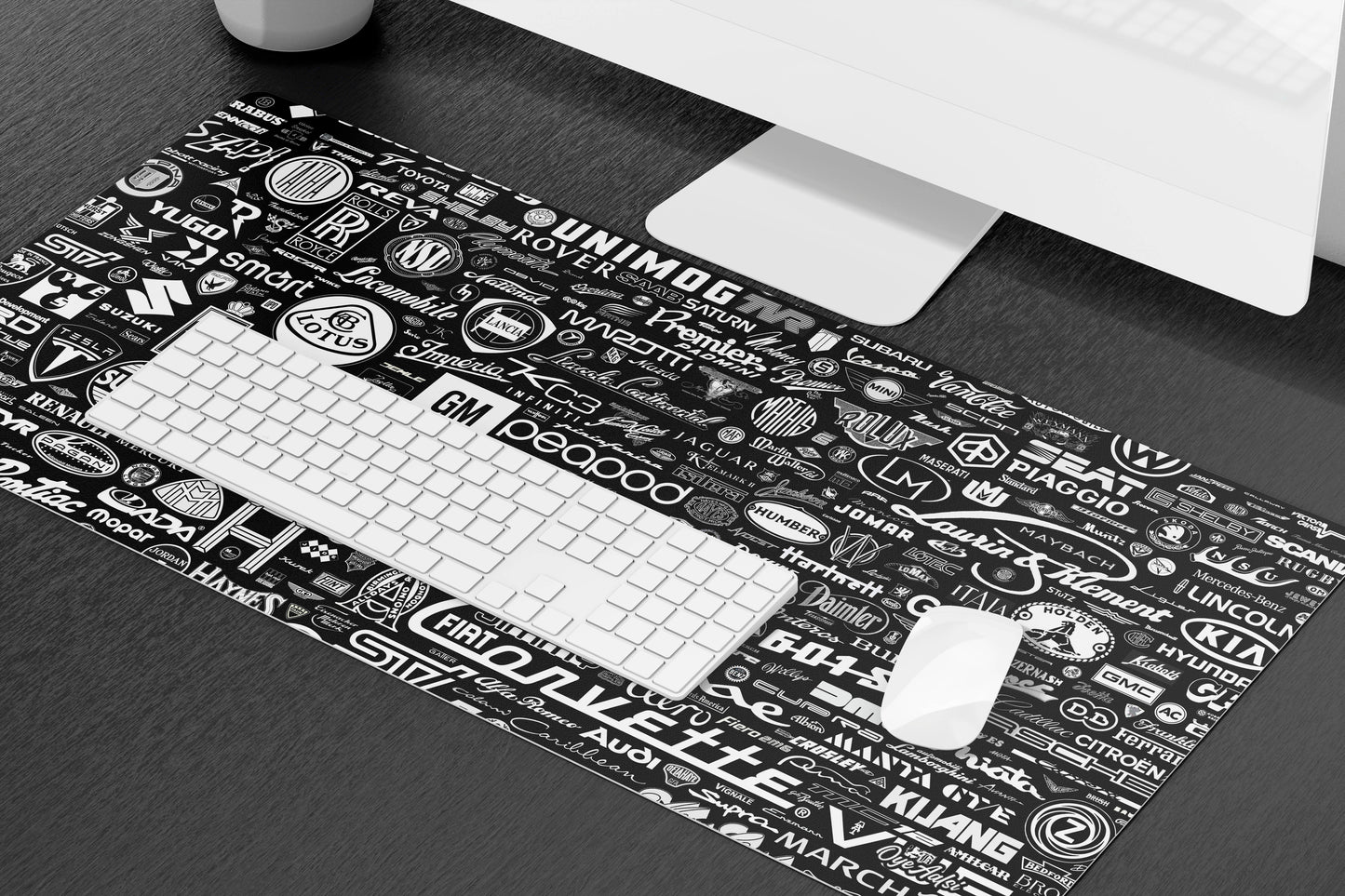 B&W Logos Desk Mat | Mouse Pad