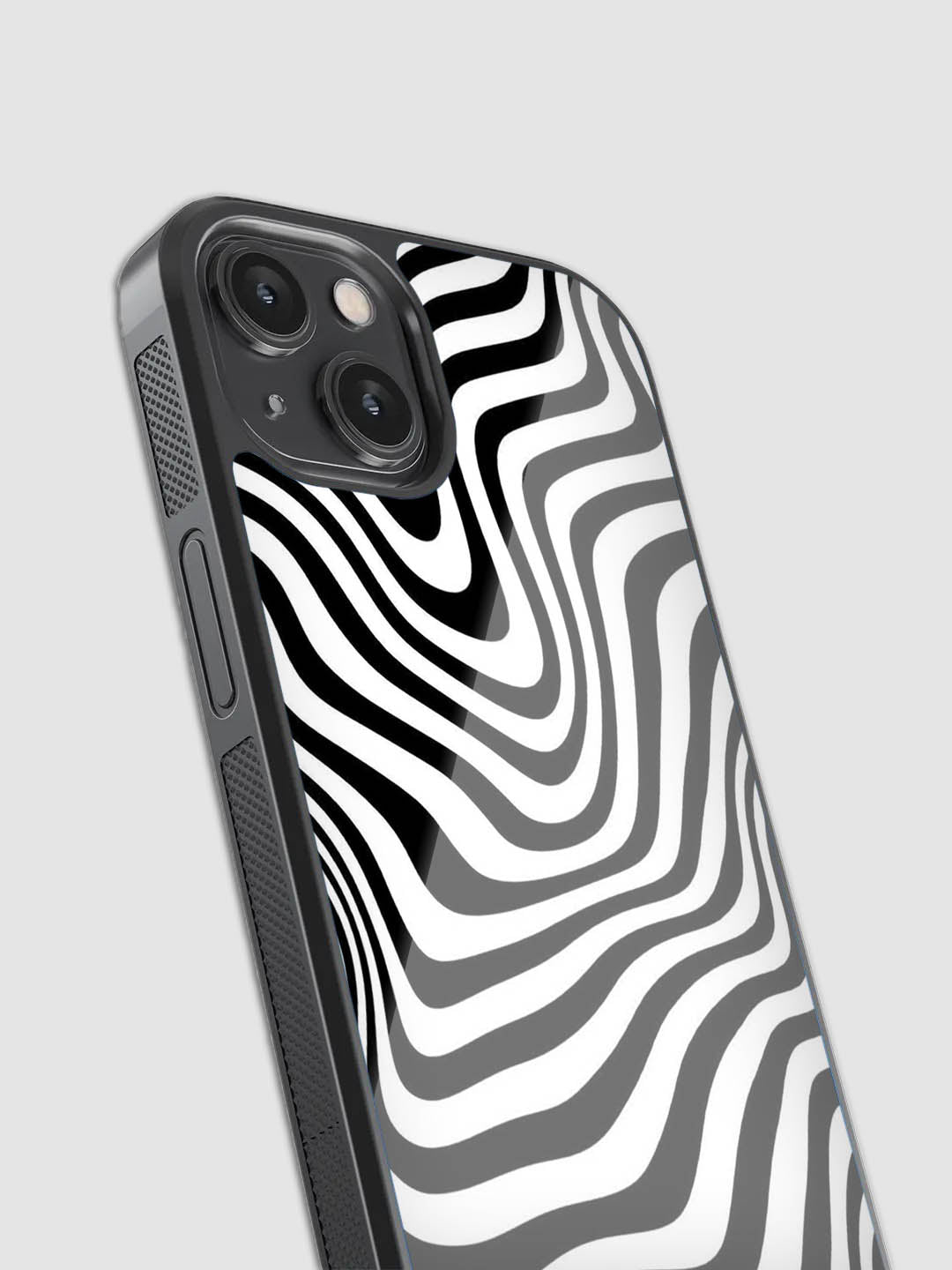 B&W Pattern Glass Phone Case