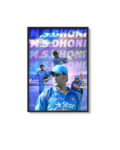 MS Dhoni In Blue