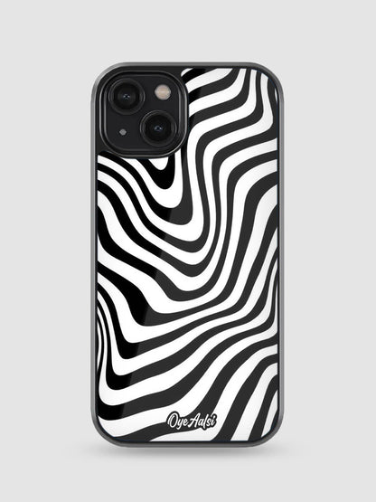 B&W Pattern Glass Phone Case