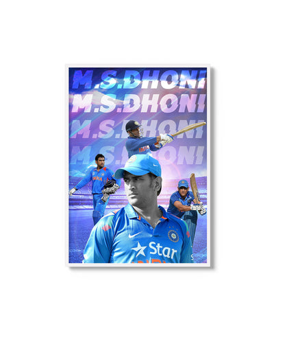 MS Dhoni In Blue