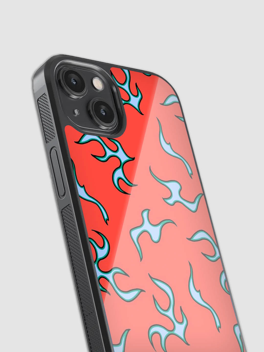 Y2K Flames Glass Phone Case