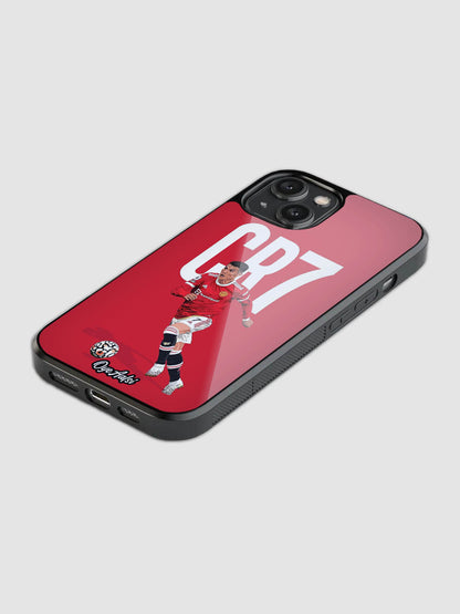 CR7 illustration Glass Phone Case