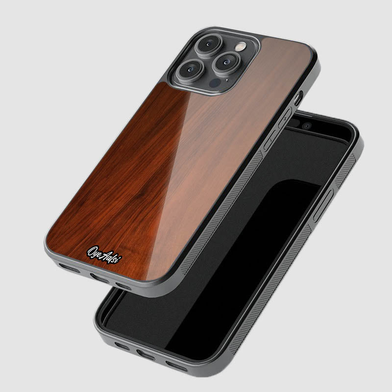 Wooden Print Glass Phone Case