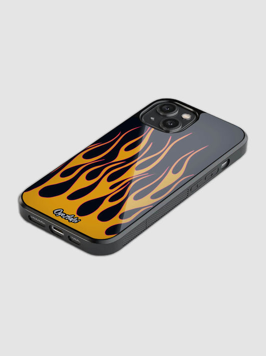 Flames Glass Phone Case