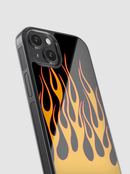 Flames Glass Phone Case