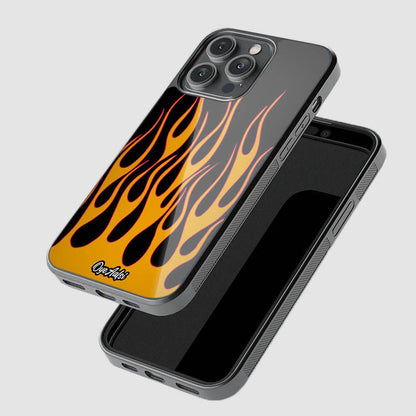 Flames Glass Phone Case
