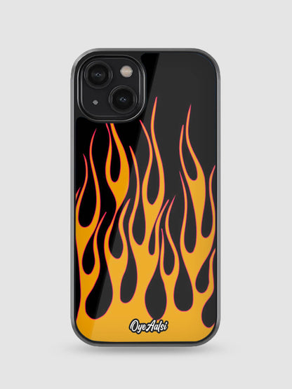 Flames Glass Phone Case