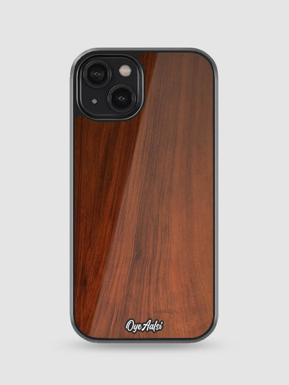 Wooden Print Glass Phone Case