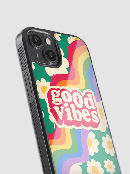 Retro Good Vibes Glass Phone Case