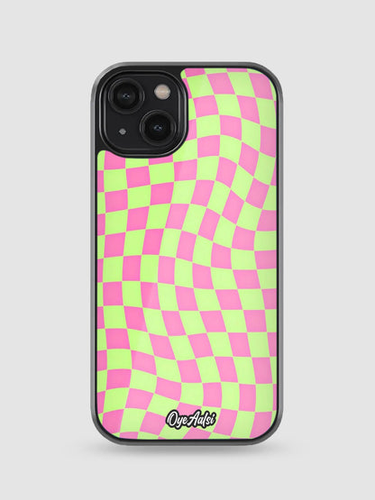 Y2K Checks Glass Phone Case
