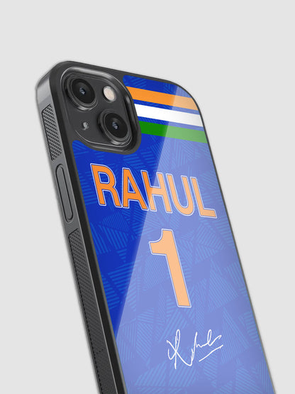 KL Rahul World Cup Jersey Glass Phone Case