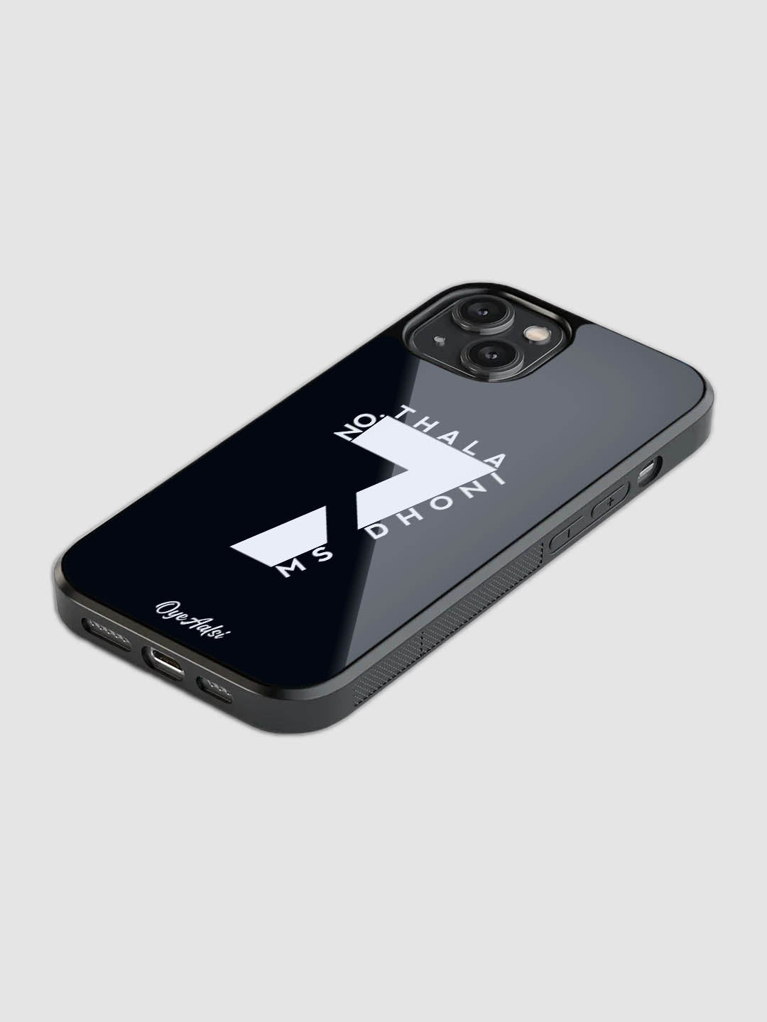 MS Dhoni Thala glass phone case with camera protection