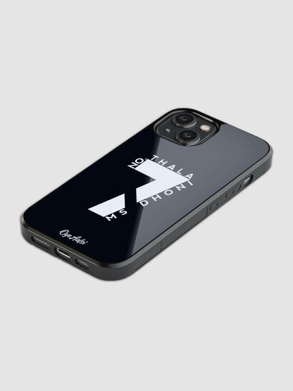 MS Dhoni Thala glass phone case with camera protection